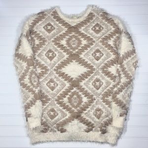 Gianni Bini Eyelash Crewneck Sweater Size Medium